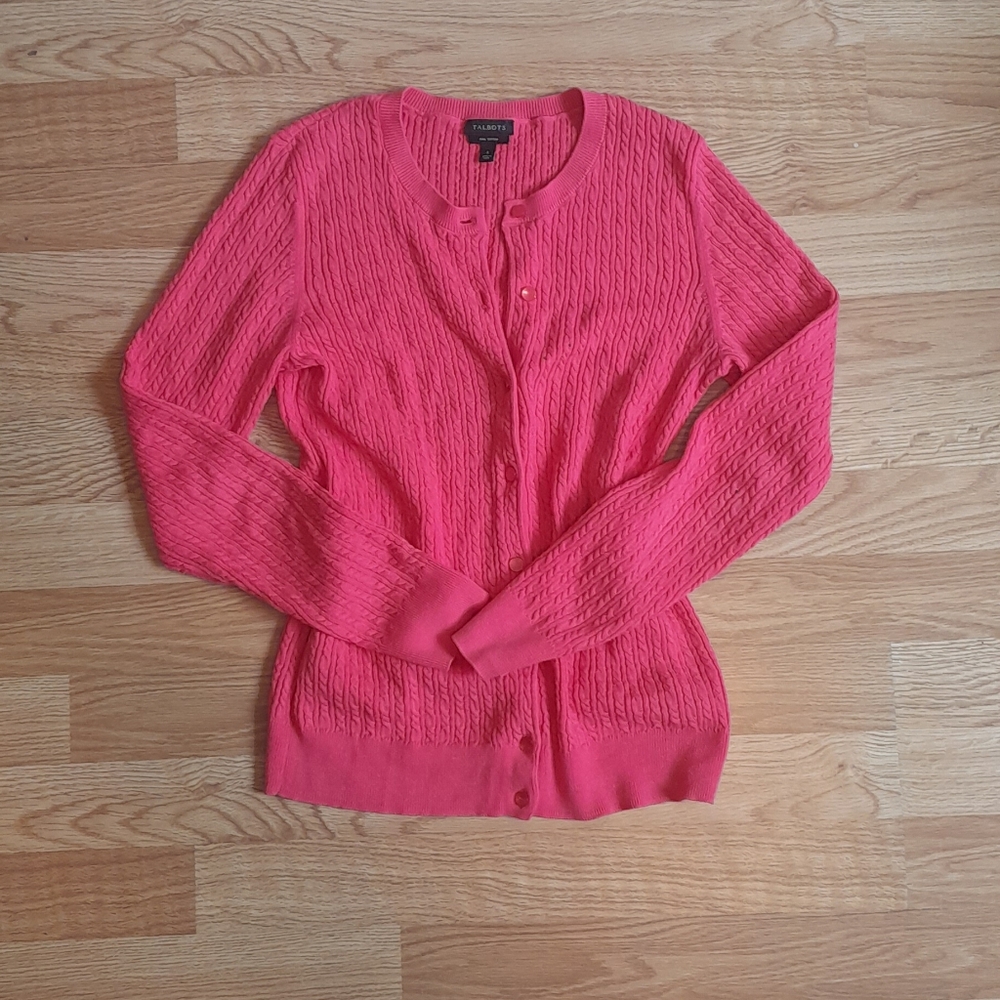 Hot Pink Knitted Cardigan